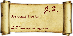 Janousz Herta névjegykártya